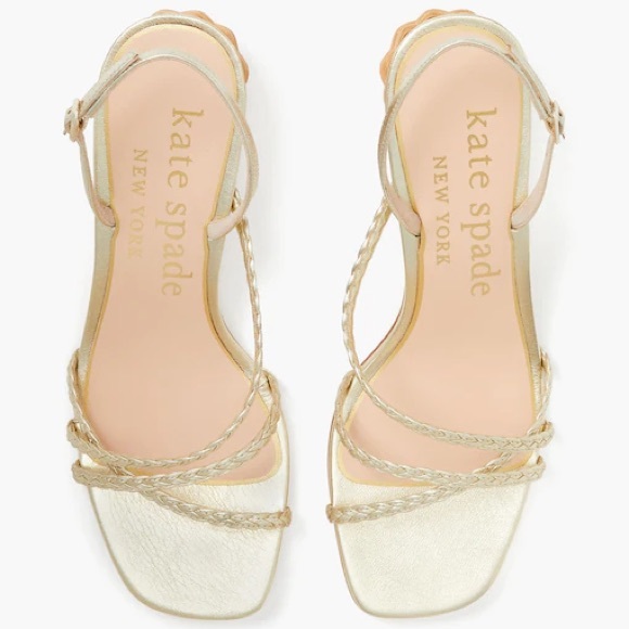 NWT Kate Spade Valencia Braided Speherical-Heel Sandals - Picture 7 of 9